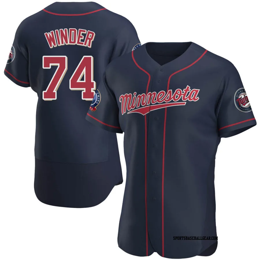 Josh Winder Men's Minnesota Twins Navy Authentic Alternate 60th Season Jersey