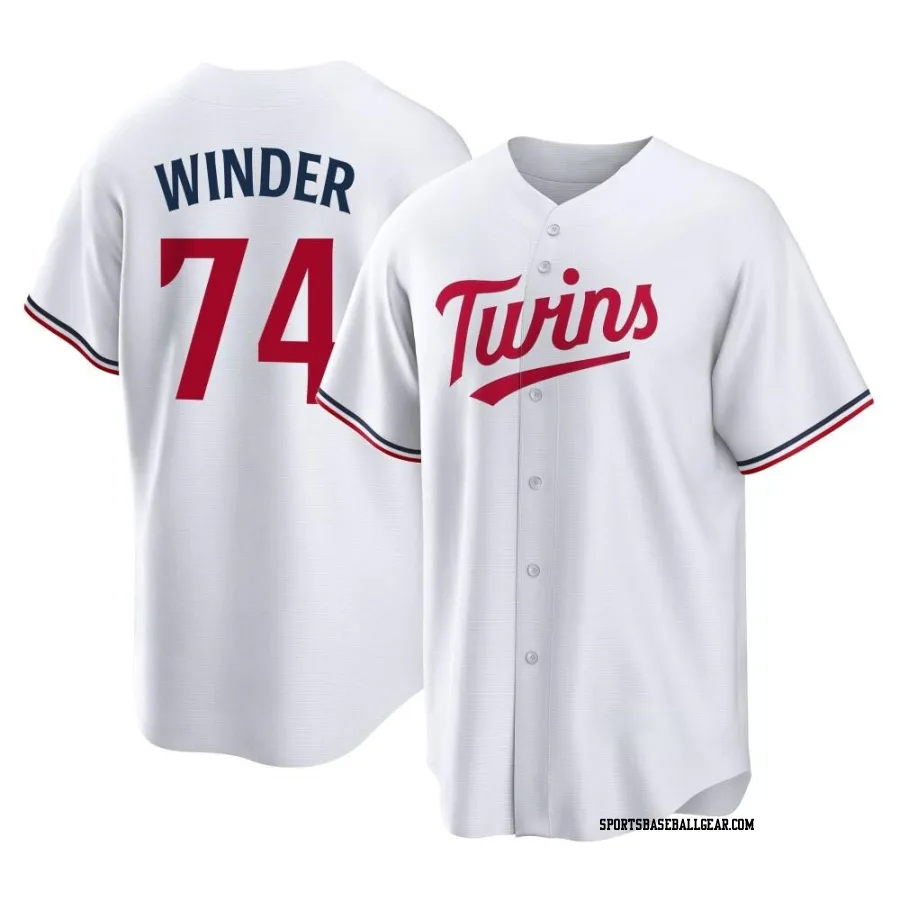 Josh Winder Men's Minnesota Twins White Replica Home Jersey