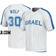 Josh Wolf Men's Israel Baseball White Replica 2023 World Baseball Classic Jersey