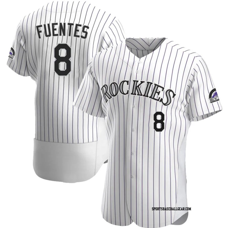 Joshua Fuentes Men's Colorado Rockies White Authentic Home Jersey