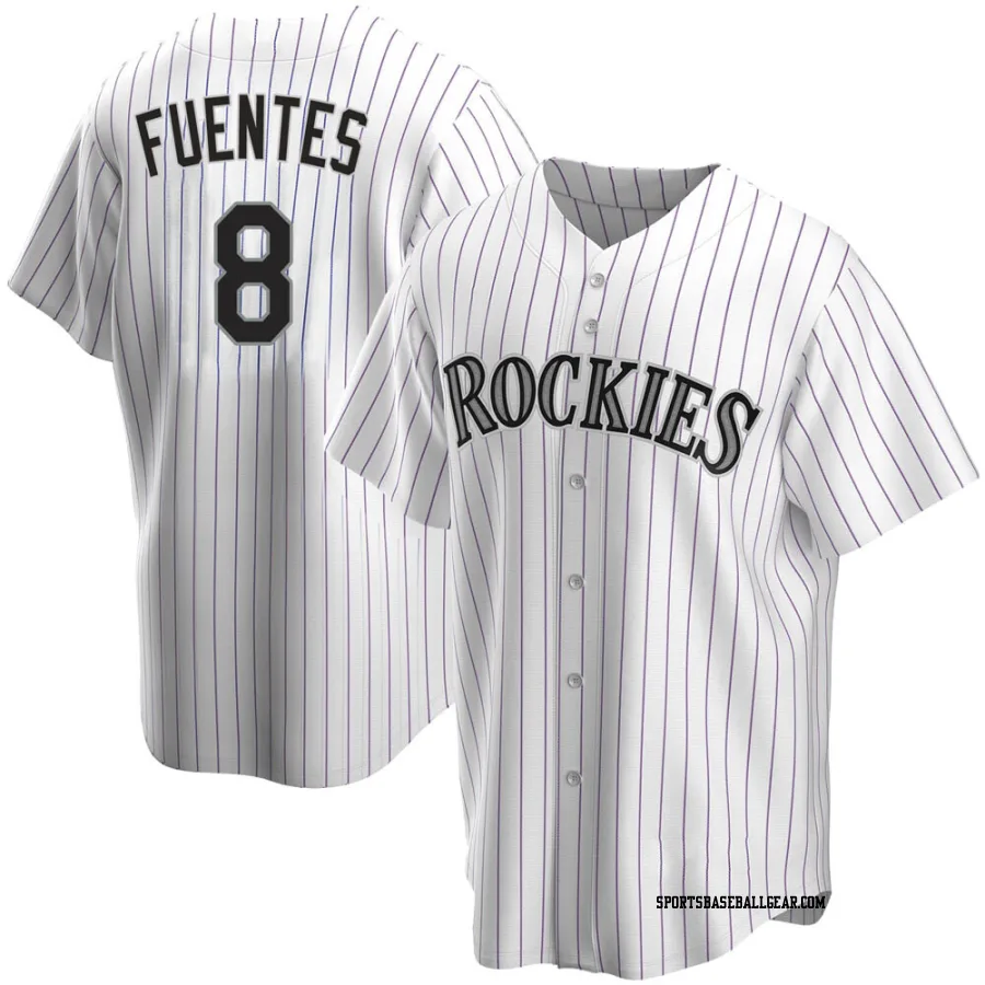 Joshua Fuentes Men's Colorado Rockies White Replica Home Jersey