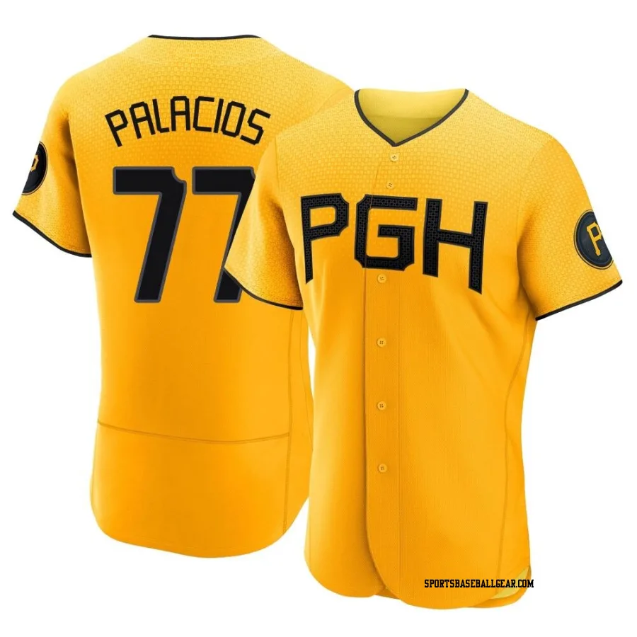 Joshua Palacios Men's Pittsburgh Pirates Gold Authentic 2023 City Connect Jersey