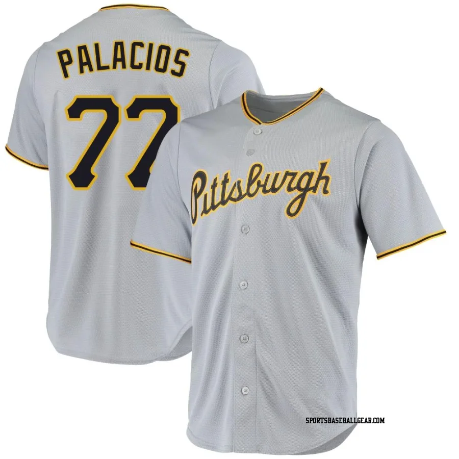 Joshua Palacios Men's Pittsburgh Pirates Gray Replica Road Jersey