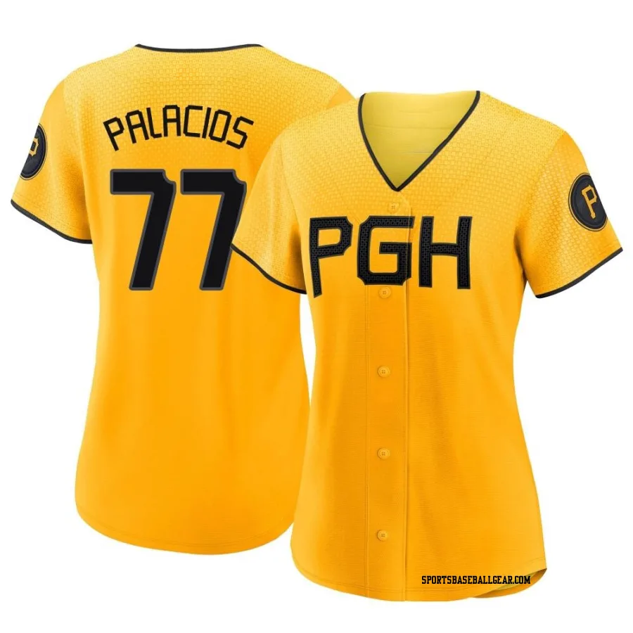 Joshua Palacios Women's Pittsburgh Pirates Gold Replica 2023 City Connect Jersey