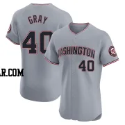 Josiah Gray Men's Washington Nationals Gray Elite Road Jersey