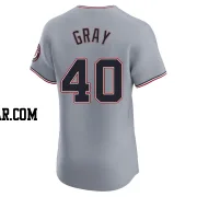 Josiah Gray Men's Washington Nationals Gray Elite Road Jersey