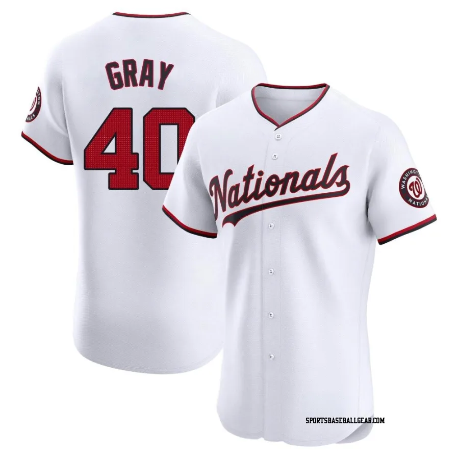 Josiah Gray Men's Washington Nationals White Elite Home Jersey