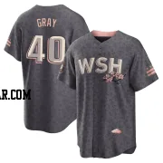 Josiah Gray Youth Washington Nationals Gray Replica 2022 City Connect Jersey