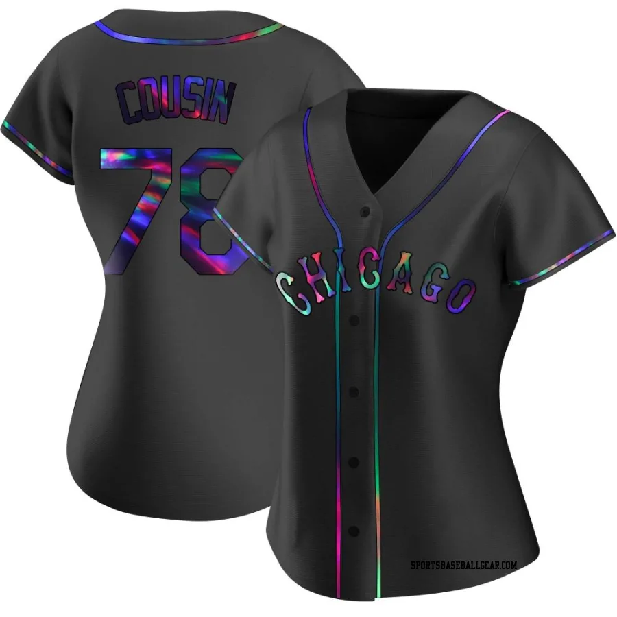 Josimar Cousin Women's Chicago White Sox Black Holographic Replica Alternate Jersey