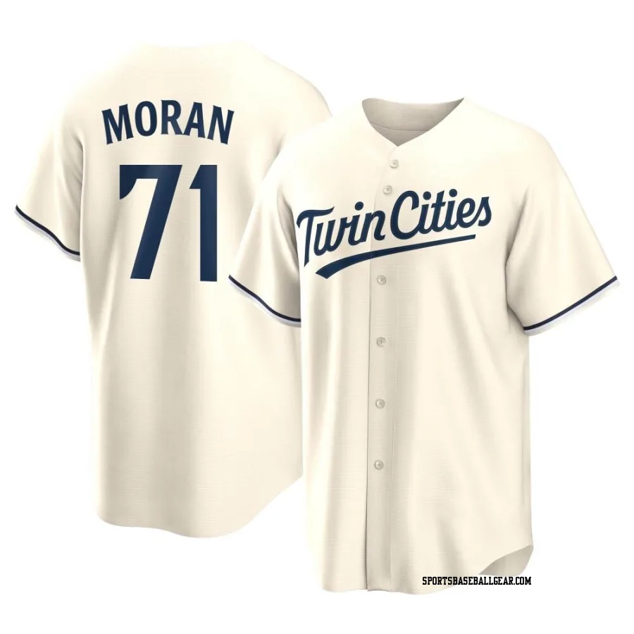 Jovani Moran Men's Minnesota Twins Cream Replica Alternate Jersey