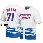 Jovani Moran Men's Puerto Rico Baseball White Replica 2023 World Baseball Classic Jersey