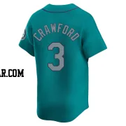 J.P. Crawford Men's Seattle Mariners Aqua Limited Alternate Jersey