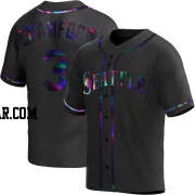 J.P. Crawford Men's Seattle Mariners Black Holographic Replica Alternate Jersey