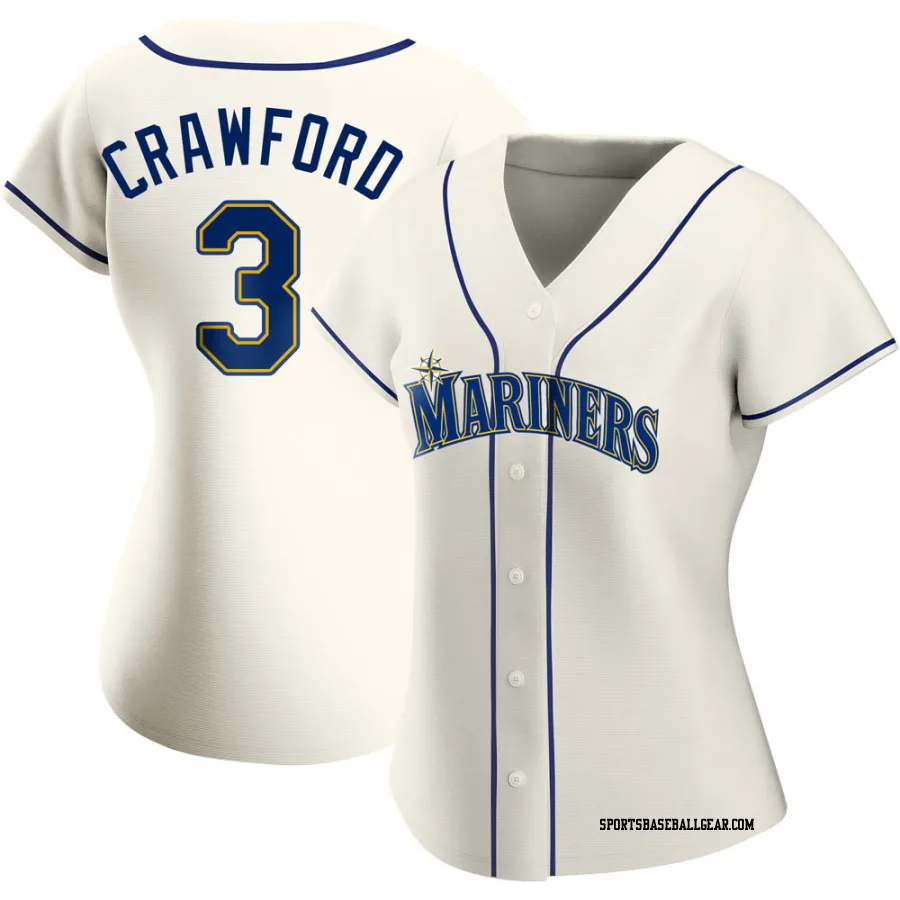 J.P. Crawford Women's Seattle Mariners Cream Authentic Alternate Jersey