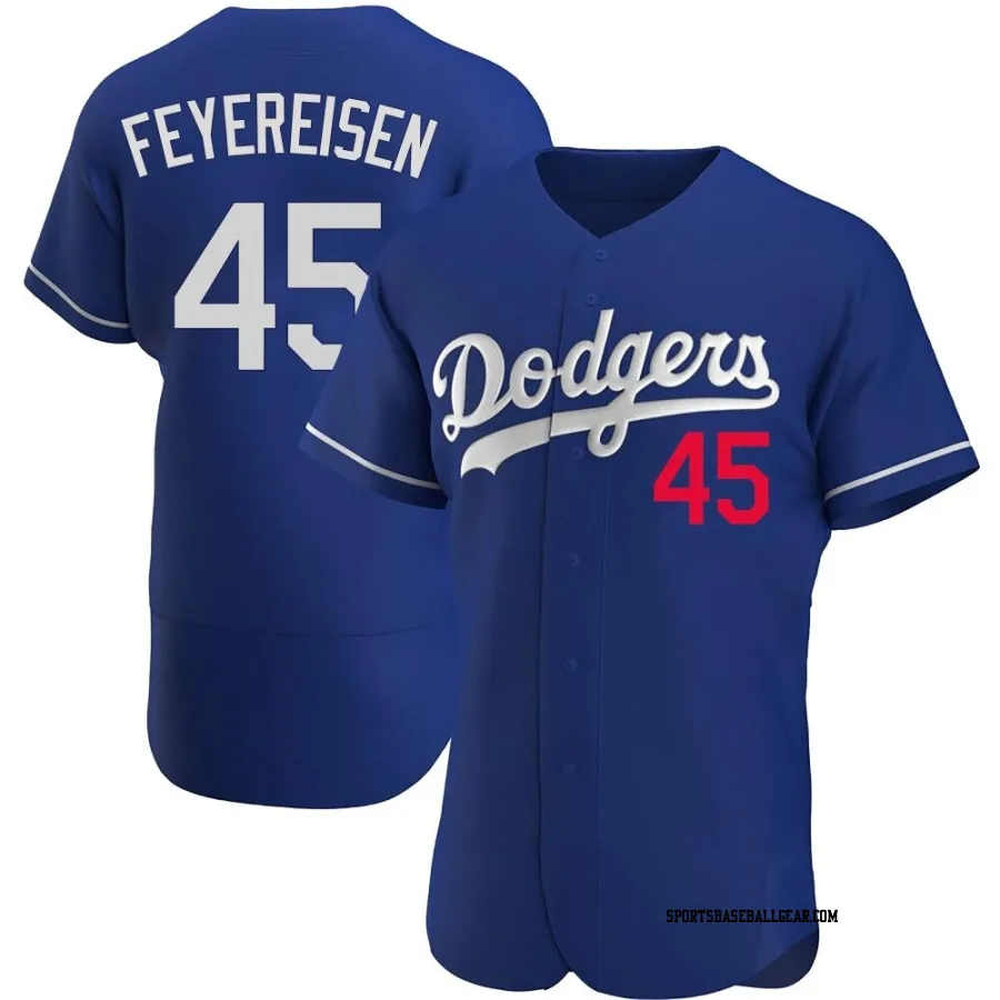 J.P. Feyereisen Men's Los Angeles Dodgers Royal Authentic Alternate Jersey