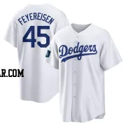 J.P. Feyereisen Men's Los Angeles Dodgers White Replica 2024 World Tour Seoul Series Home Jersey