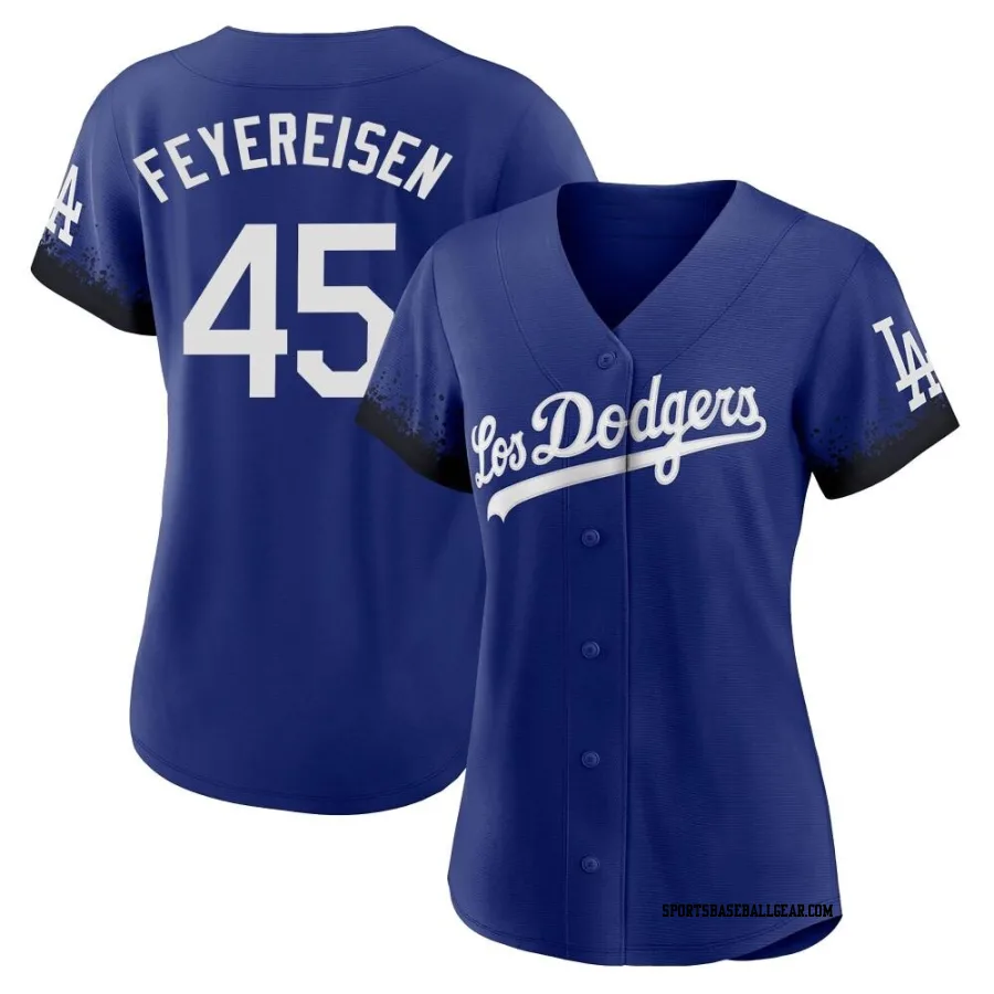 J.P. Feyereisen Women's Los Angeles Dodgers Royal Replica 2021 City Connect Jersey