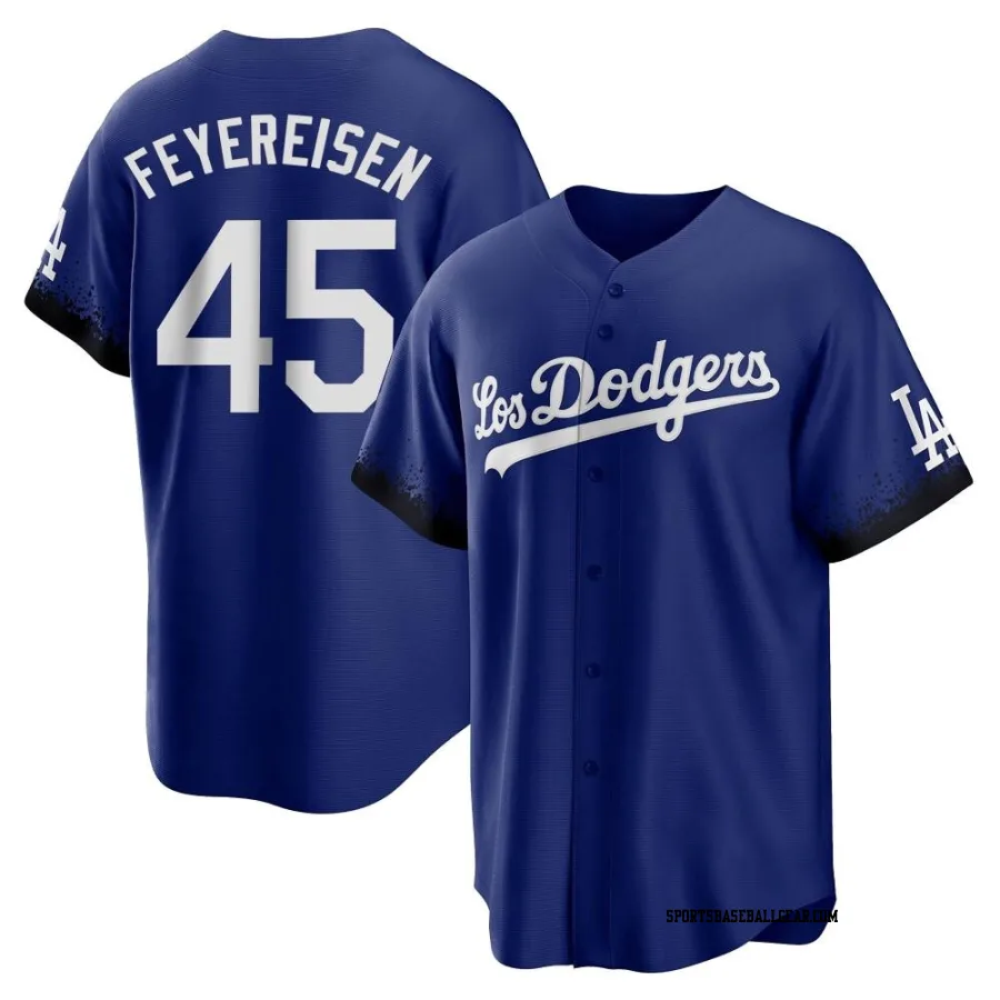 J.P. Feyereisen Youth Los Angeles Dodgers Royal Replica 2021 City Connect Jersey