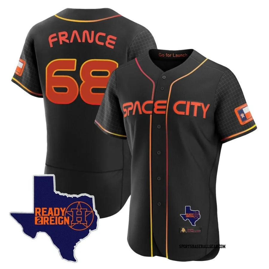 J.P. France Men's Houston Astros Black Authentic 2023 Space City Ready 2 Reign Flex Base Jersey