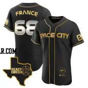 J.P. France Men's Houston Astros Black/Gold Authentic 2023 Space City Ready 2 Reign Flex Base Jersey