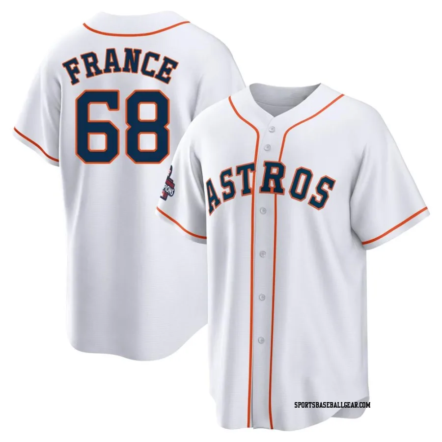 J.P. France Youth Houston Astros White Replica 2022 World Series Champions Home Jersey