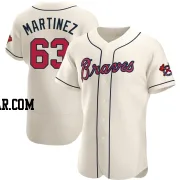 J.P. Martinez Men's Atlanta Braves Cream Authentic Alternate Jersey