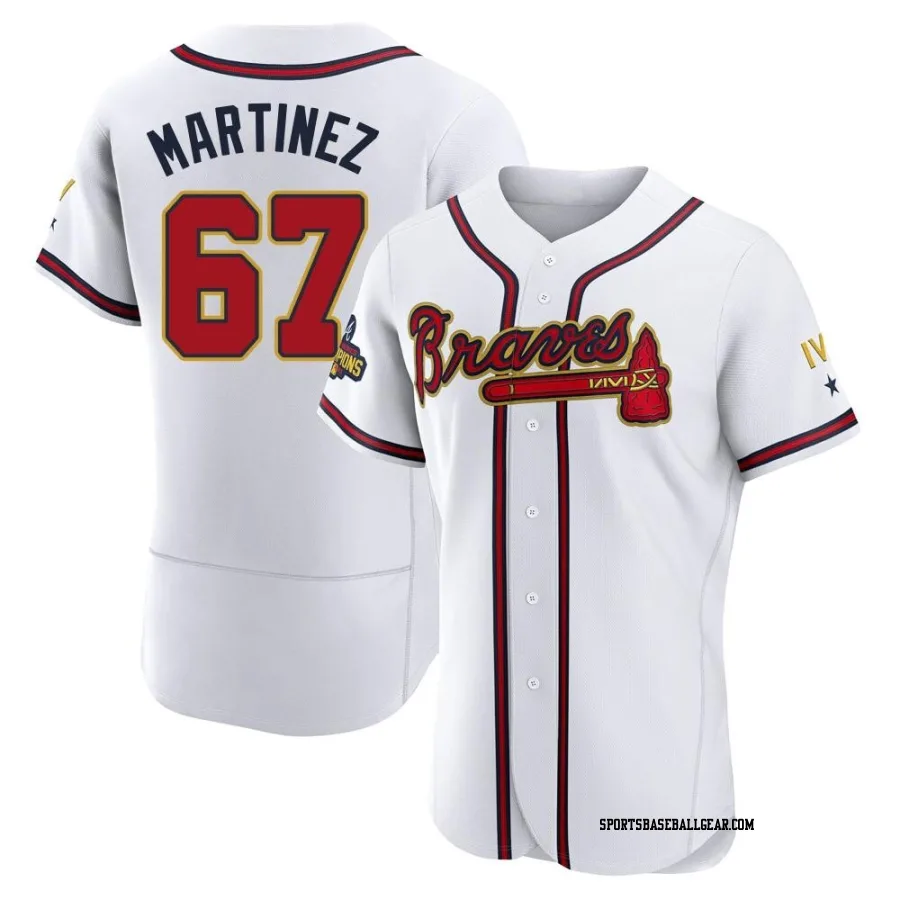 J.P. Martinez Men's Atlanta Braves Gold Authentic White 2022 Program Jersey