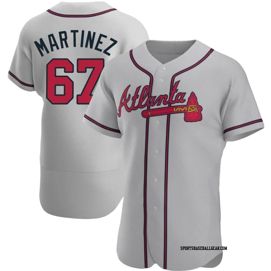 J.P. Martinez Men's Atlanta Braves Gray Authentic Road Jersey