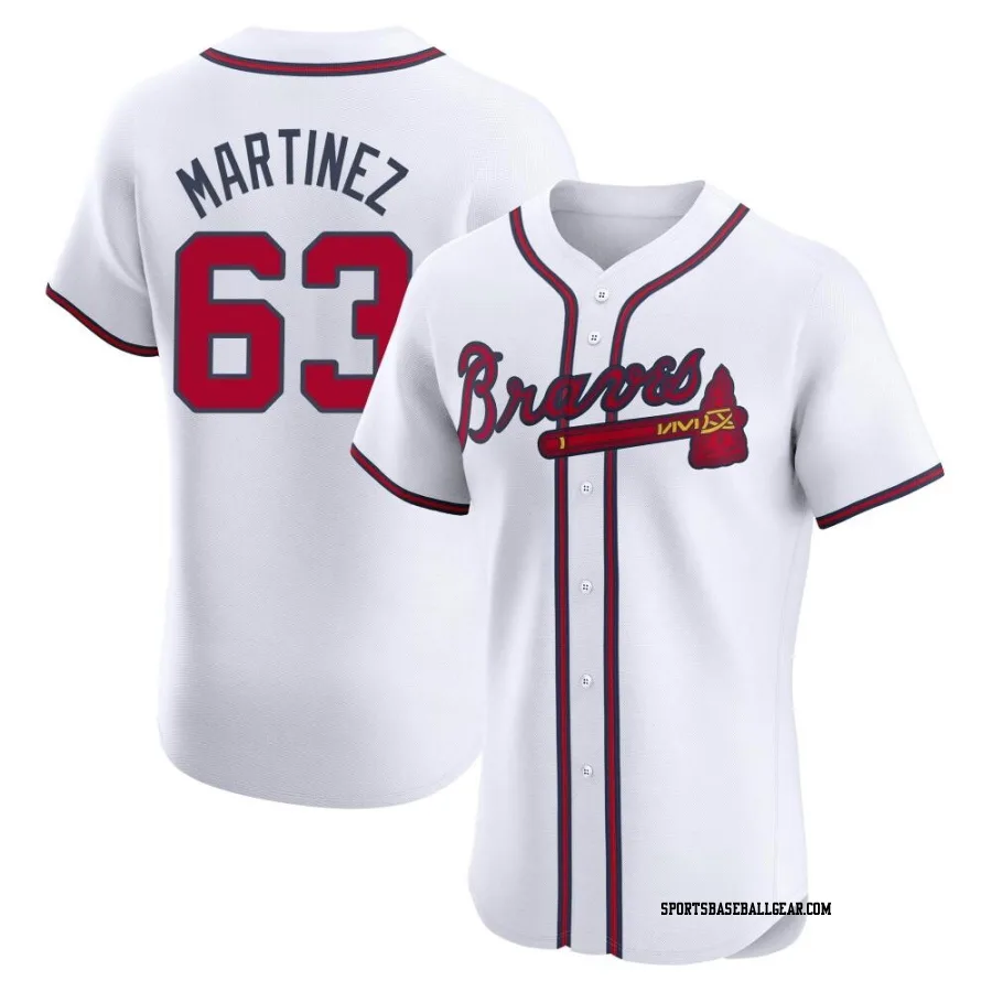 J.P. Martinez Men's Atlanta Braves White Elite Home Jersey