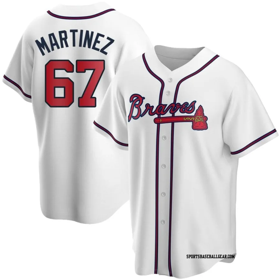 J.P. Martinez Men's Atlanta Braves White Replica Home Jersey