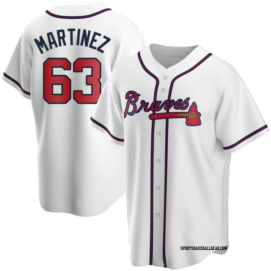 J.P. Martinez Men's Atlanta Braves White Replica Home Jersey