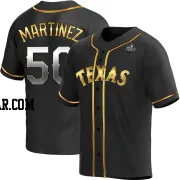 J.P. Martinez Youth Texas Rangers Black Golden Replica Alternate 2023 World Series Jersey