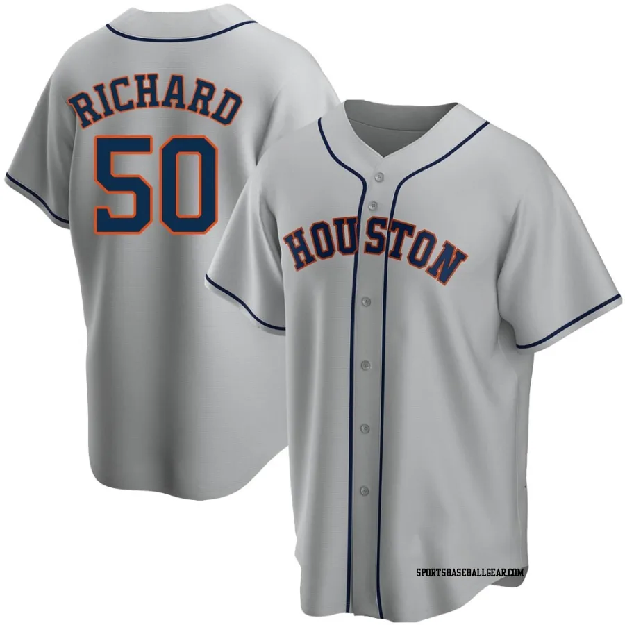 J.R. Richard Men's Houston Astros Gray Replica Road Jersey