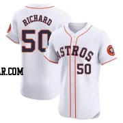 J.R. Richard Men's Houston Astros White Elite Home Patch Jersey