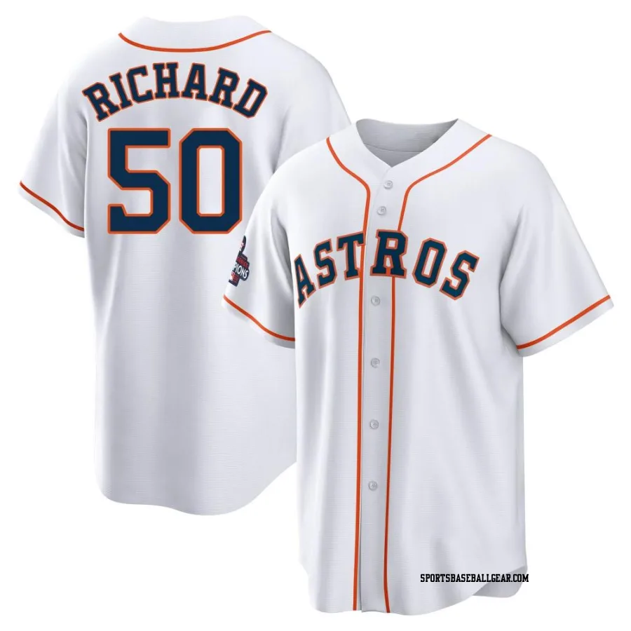 J.R. Richard Men's Houston Astros White Replica 2022 World Series Champions Home Jersey