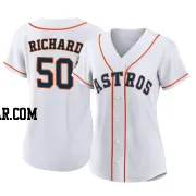 J.R. Richard Women's Houston Astros White Authentic 2022 World Series Home Jersey