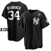 JT Brubaker Men's New York Yankees Black/White Replica 2024 World Series Jersey