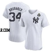 JT Brubaker Men's New York Yankees White Elite Home 2024 World Series Jersey