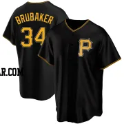 JT Brubaker Men's Pittsburgh Pirates Black Replica Alternate Jersey