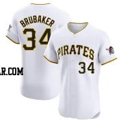 JT Brubaker Men's Pittsburgh Pirates White Elite Home Jersey