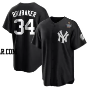 JT Brubaker Youth New York Yankees Black/White Replica 2024 World Series Jersey