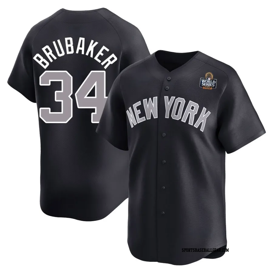 JT Brubaker Youth New York Yankees Navy Limited Alternate 2024 World Series Jersey