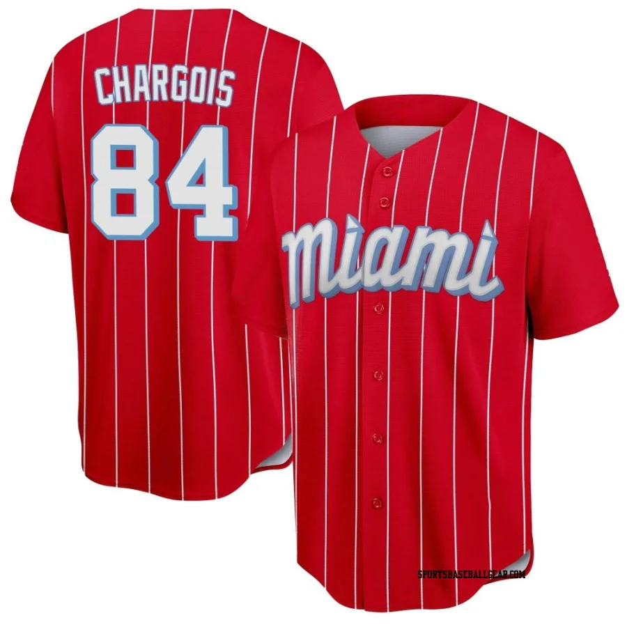 JT Chargois Men's Miami Marlins Red Replica 2021 City Connect Jersey