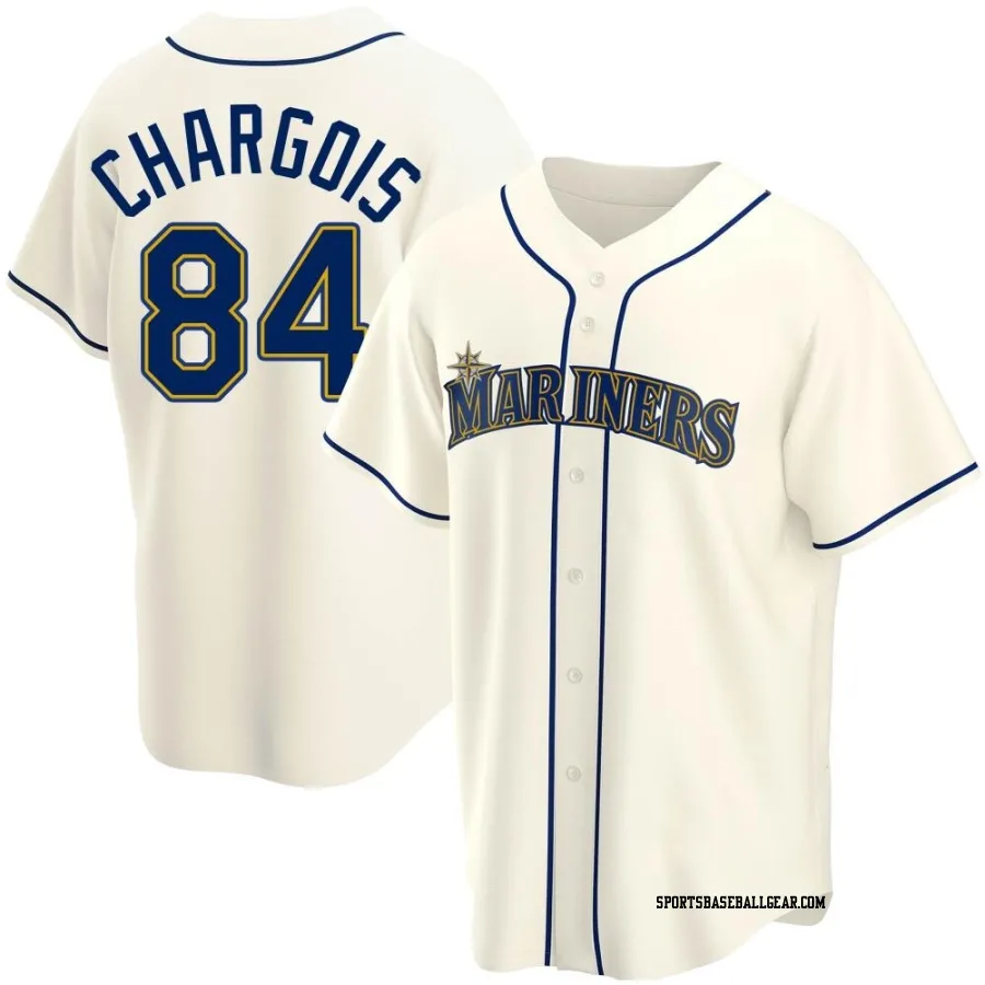 JT Chargois Men's Seattle Mariners Cream Replica Alternate Jersey