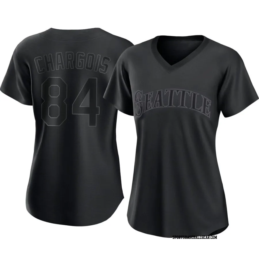 JT Chargois Women's Seattle Mariners Black Replica Pitch Fashion Jersey