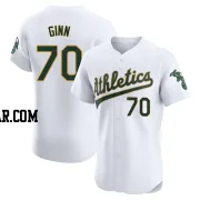 J.T. Ginn Men's Oakland Athletics White Elite Home Jersey