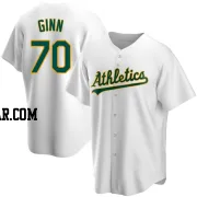 J.T. Ginn Men's Oakland Athletics White Replica Home Jersey