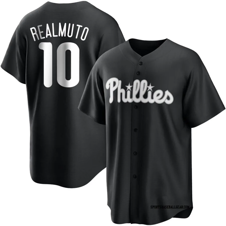 J.T. Realmuto Men's Philadelphia Phillies Black/White Replica Jersey