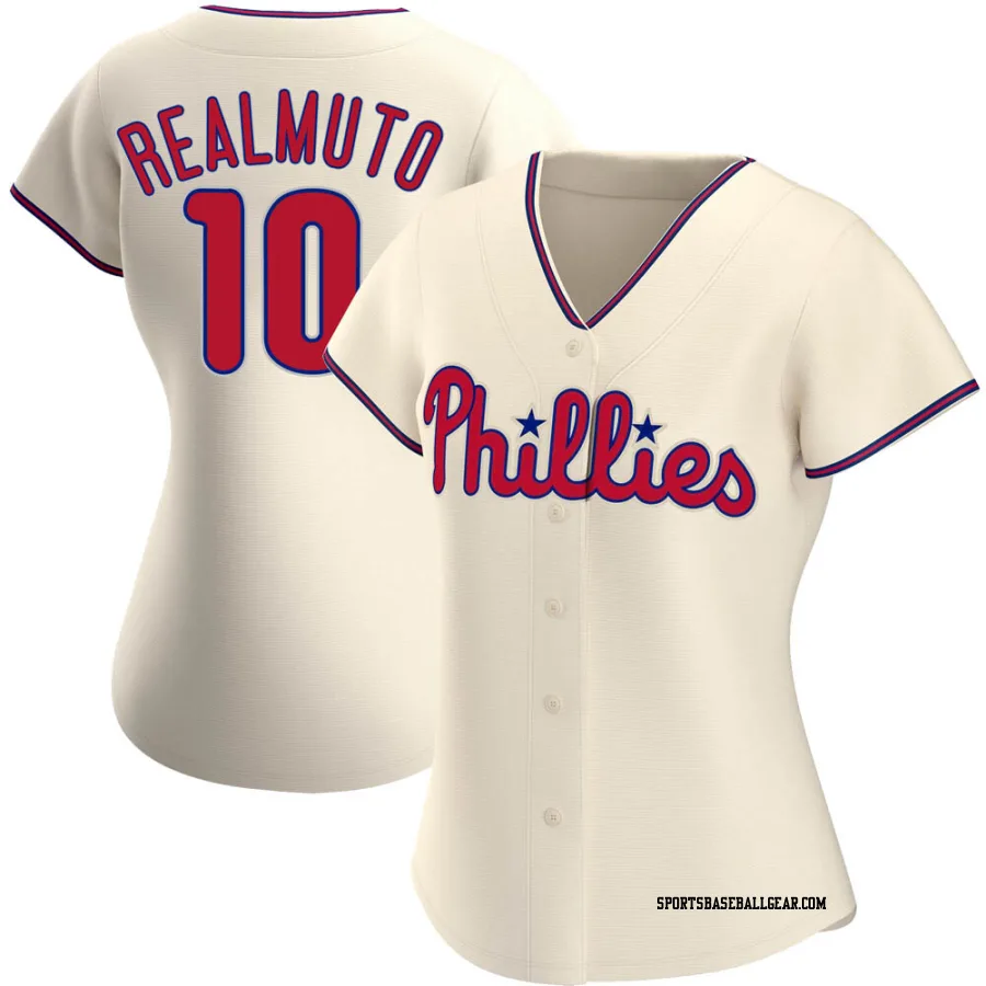 J.T. Realmuto Women's Philadelphia Phillies Cream Replica Alternate Jersey