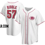 JT Riddle Men's Cincinnati Reds White Replica Home Jersey